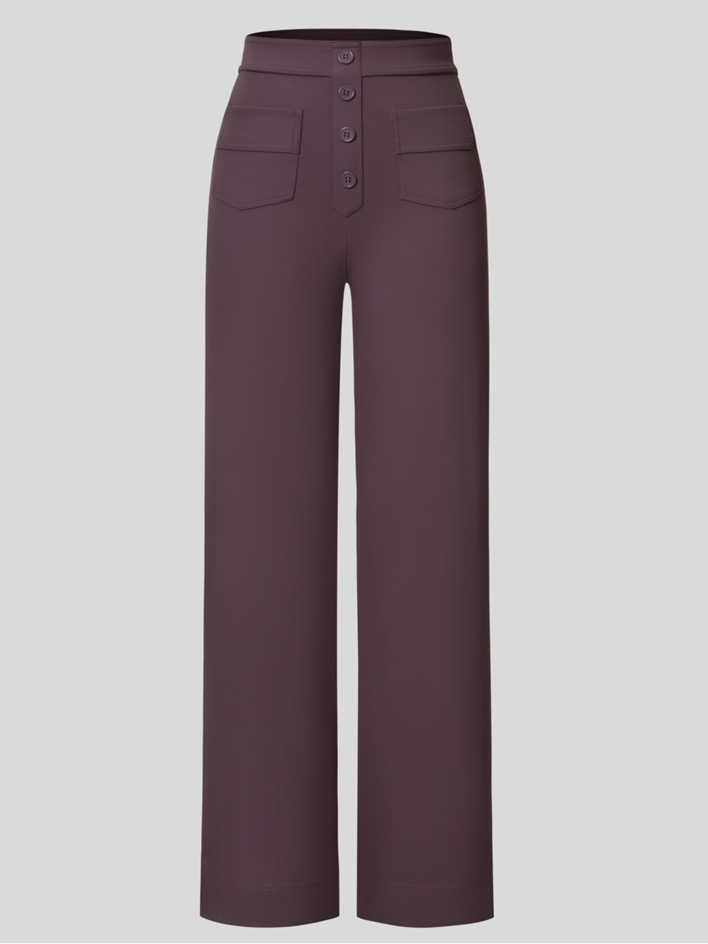 Halara Day Stretch High-Waisted Wide Leg Trouser Casual Pants Plum Size S Small